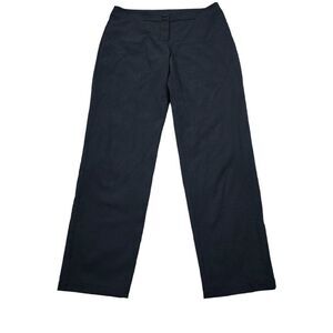 Lilith France Black Textured Dot Straight Leg Dress Pants Women's Medium